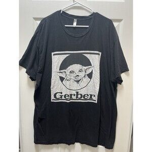 Baby Yoda Gerber Parody T Shirt Mens 3XL Black Funny Star Wars Meme